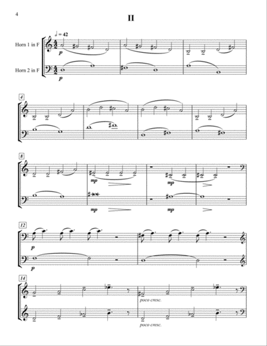 [Blank] Four Duos for Two Horns Brass Duet scores gallery preview page 6