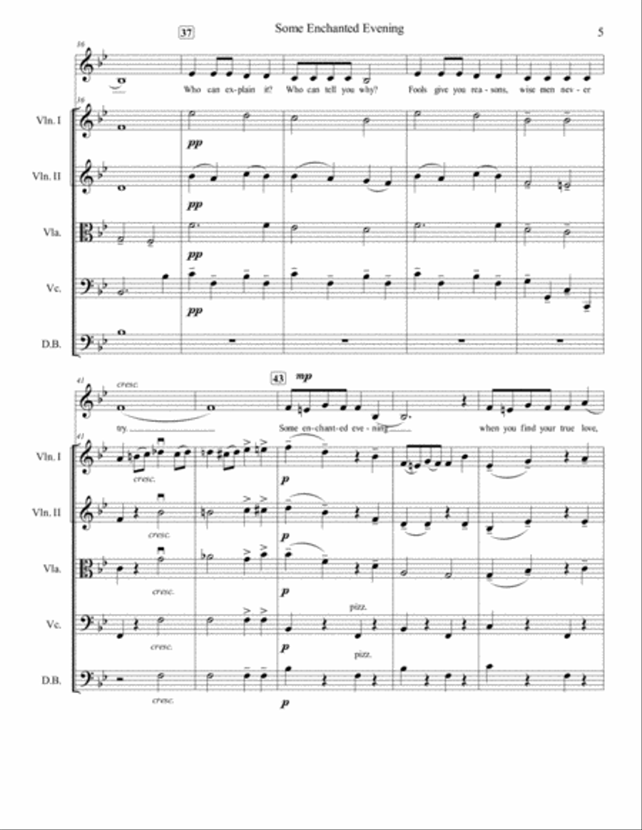 Some Enchanted Evening Small Ensemble scores gallery preview page 6