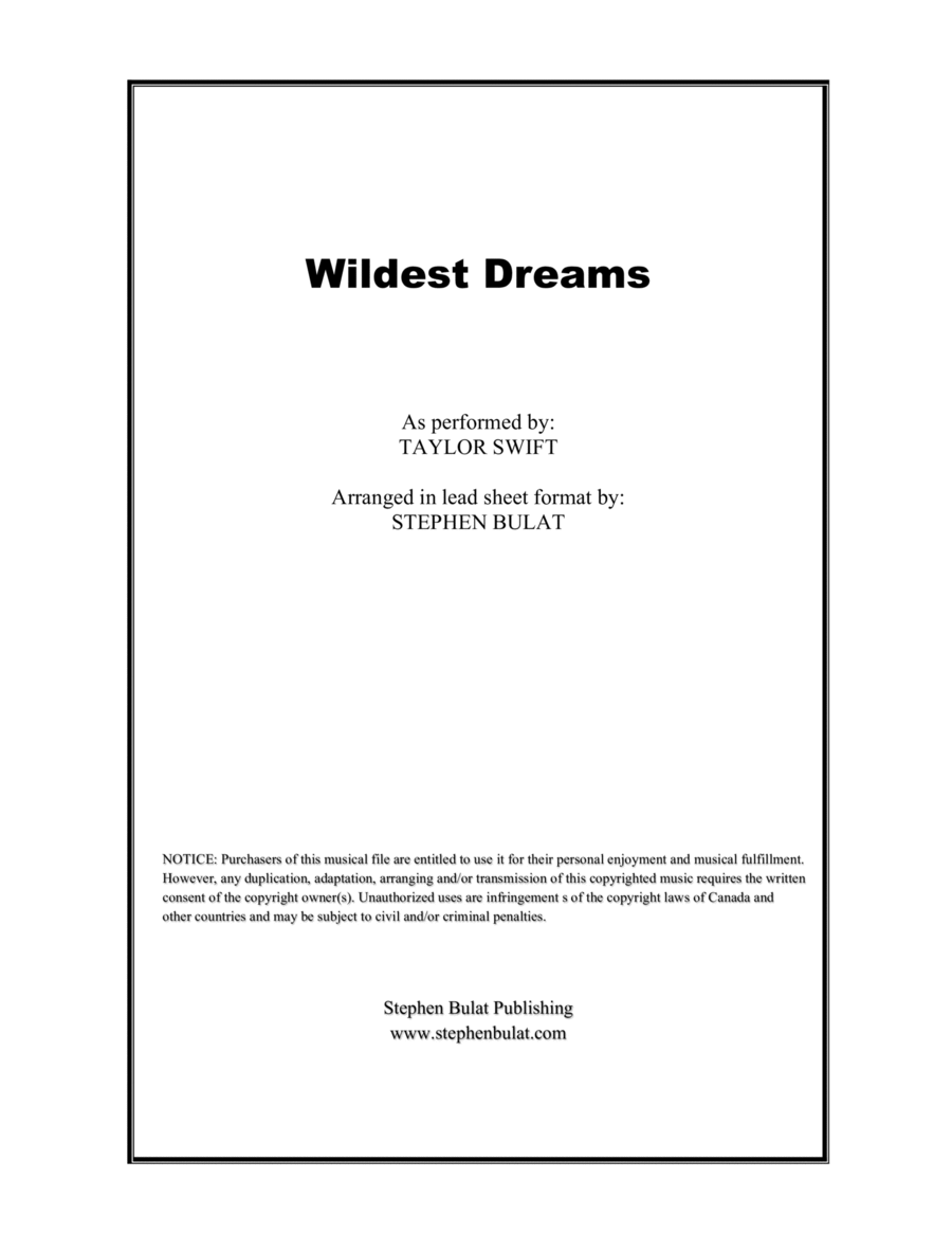 Book cover for Wildest Dreams