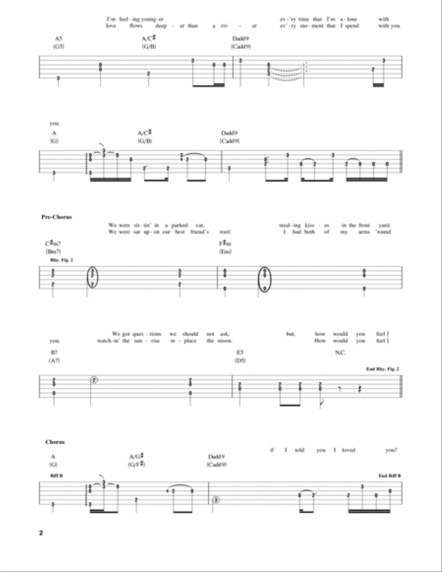 How Would You Feel (Paean) Electric Guitar scores gallery preview page 2