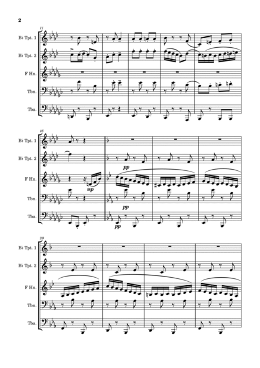 Italian Polka - Brass Quintet Brass Quintet scores gallery preview page 2