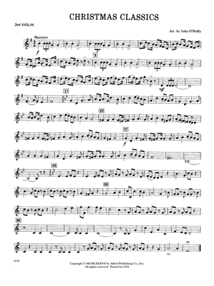 Christmas Classics: 2nd Violin