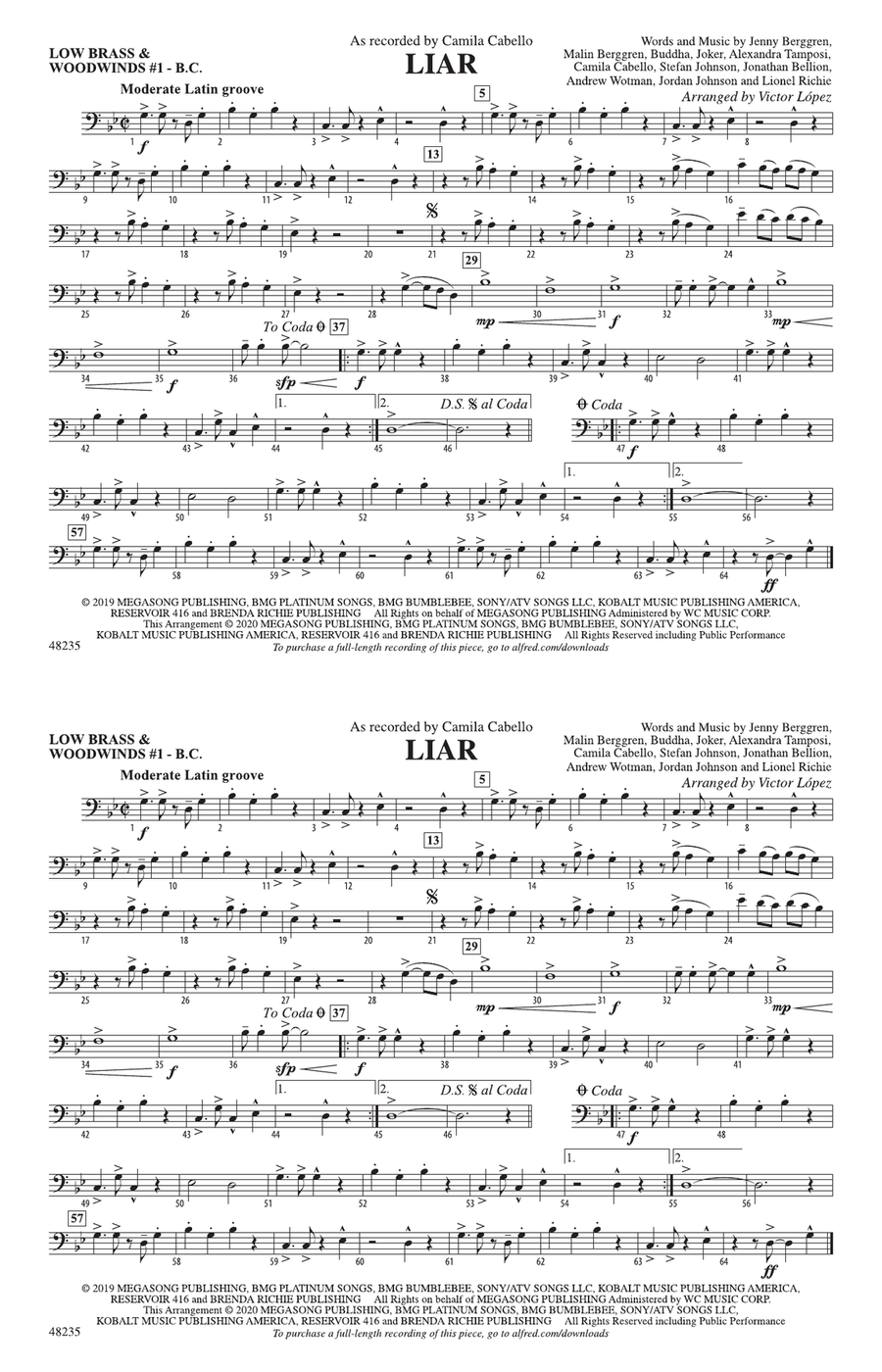 Liar: Low Brass & Woodwinds #1 - Bass Clef