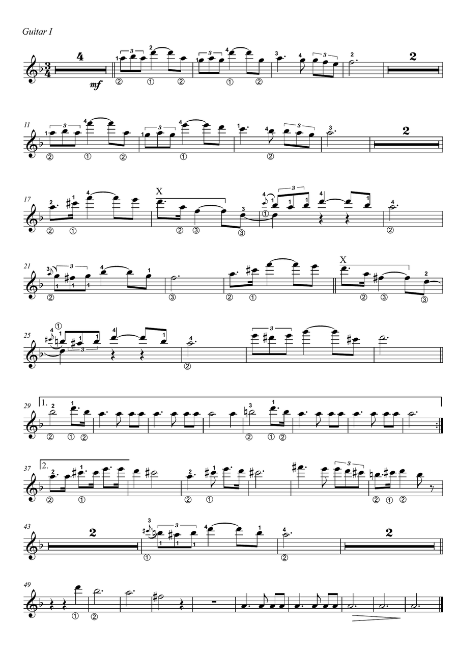 Serenade Schubert Guitar quartet Guitar Ensemble scores gallery preview page 5