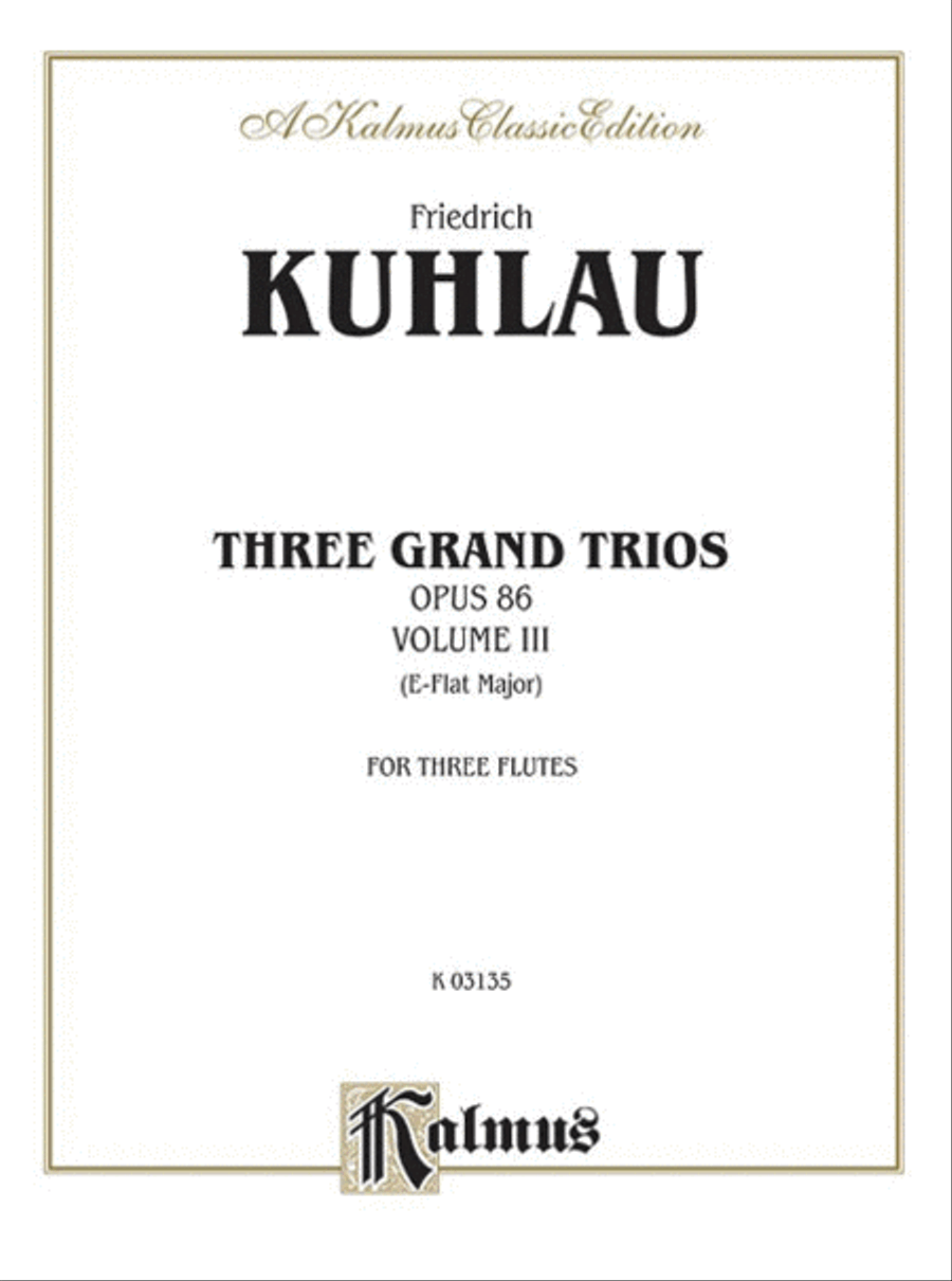 Three Grand Trios, Op. 86, Volume 3 Small Ensemble scores gallery preview page 1