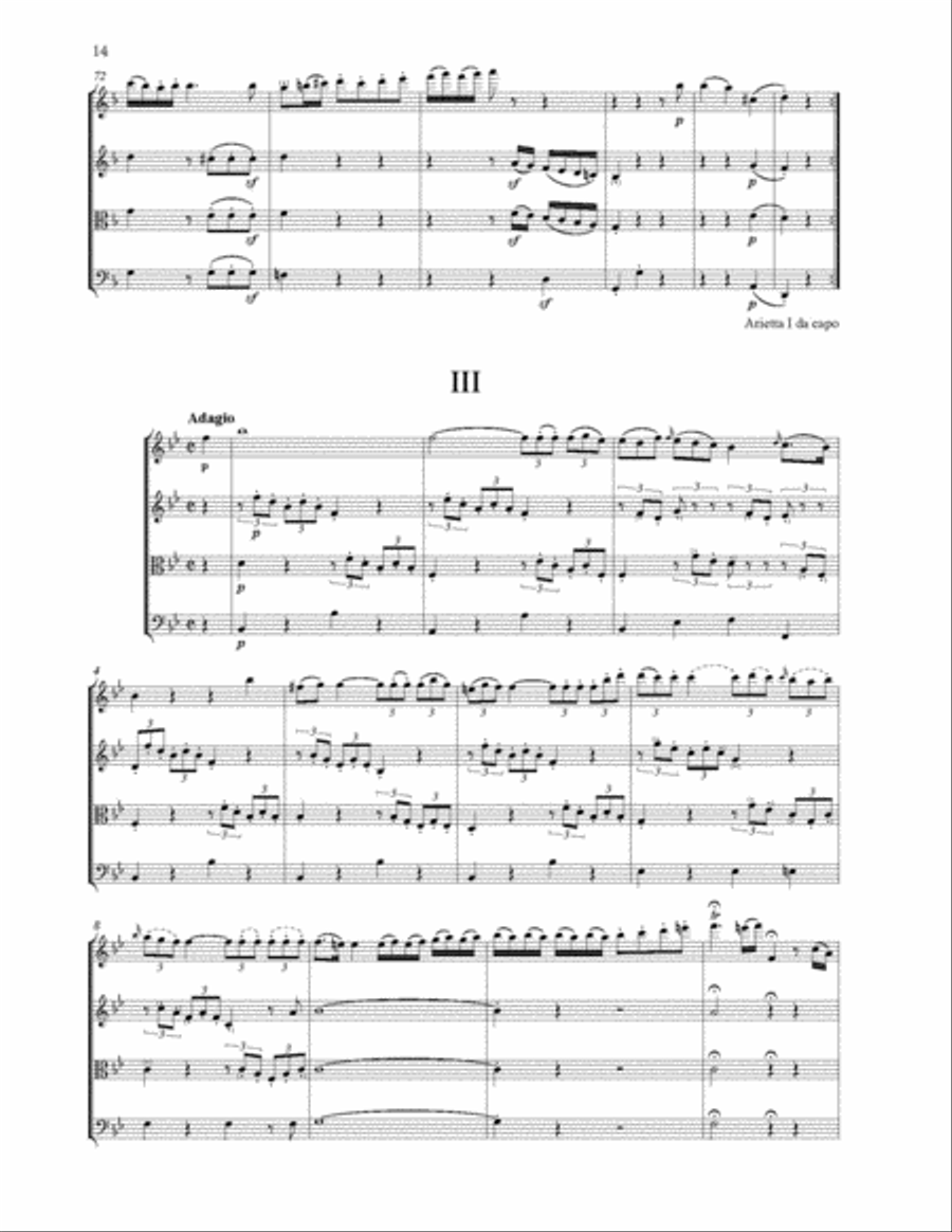 String Quartet in F Major, Op. 33, No. 3 String Quartet scores gallery preview page 5