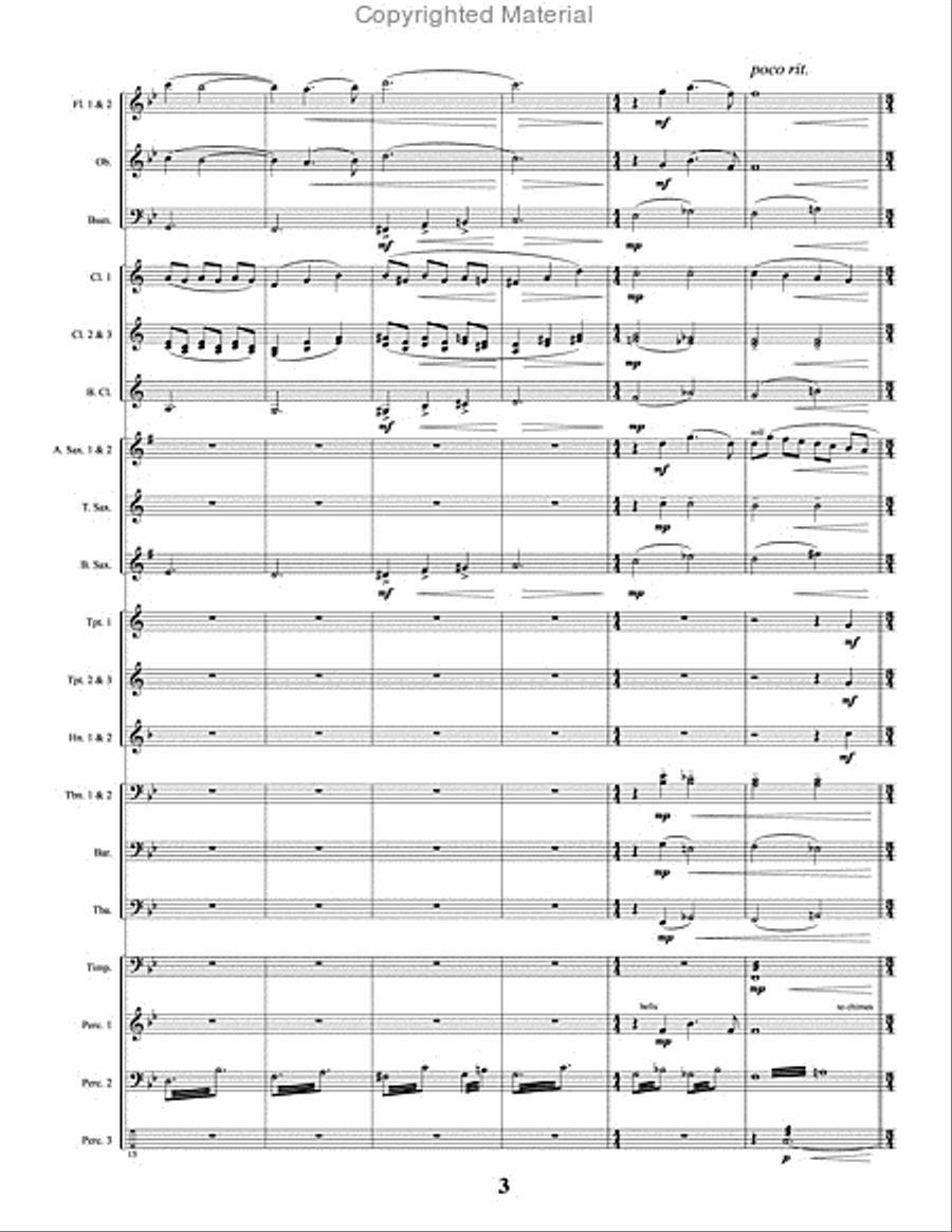 Hymn to the Dawn Concert Band scores gallery preview page 4