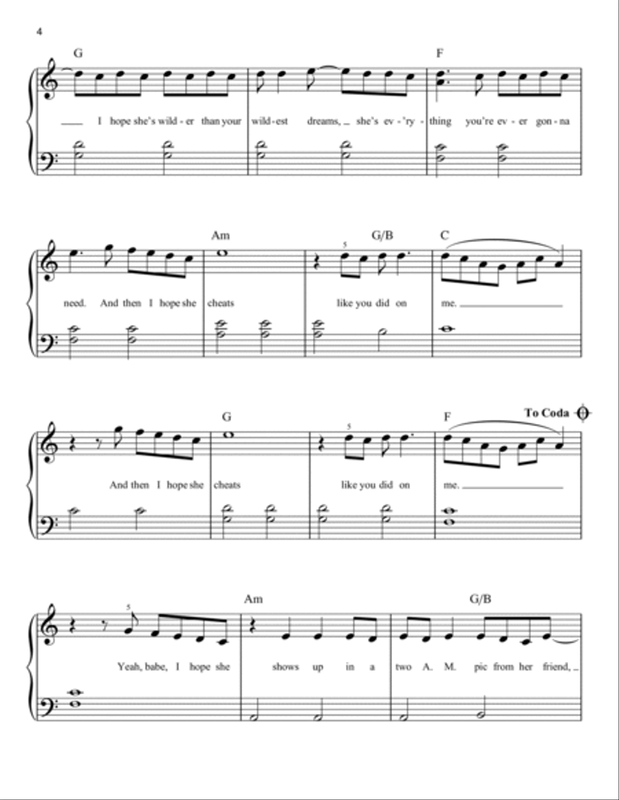 I Hope I Hope Easy Piano scores gallery preview page 4
