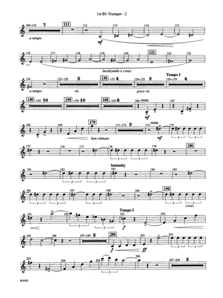 Symphony No. 3 for Band: 1st B-flat Trumpet