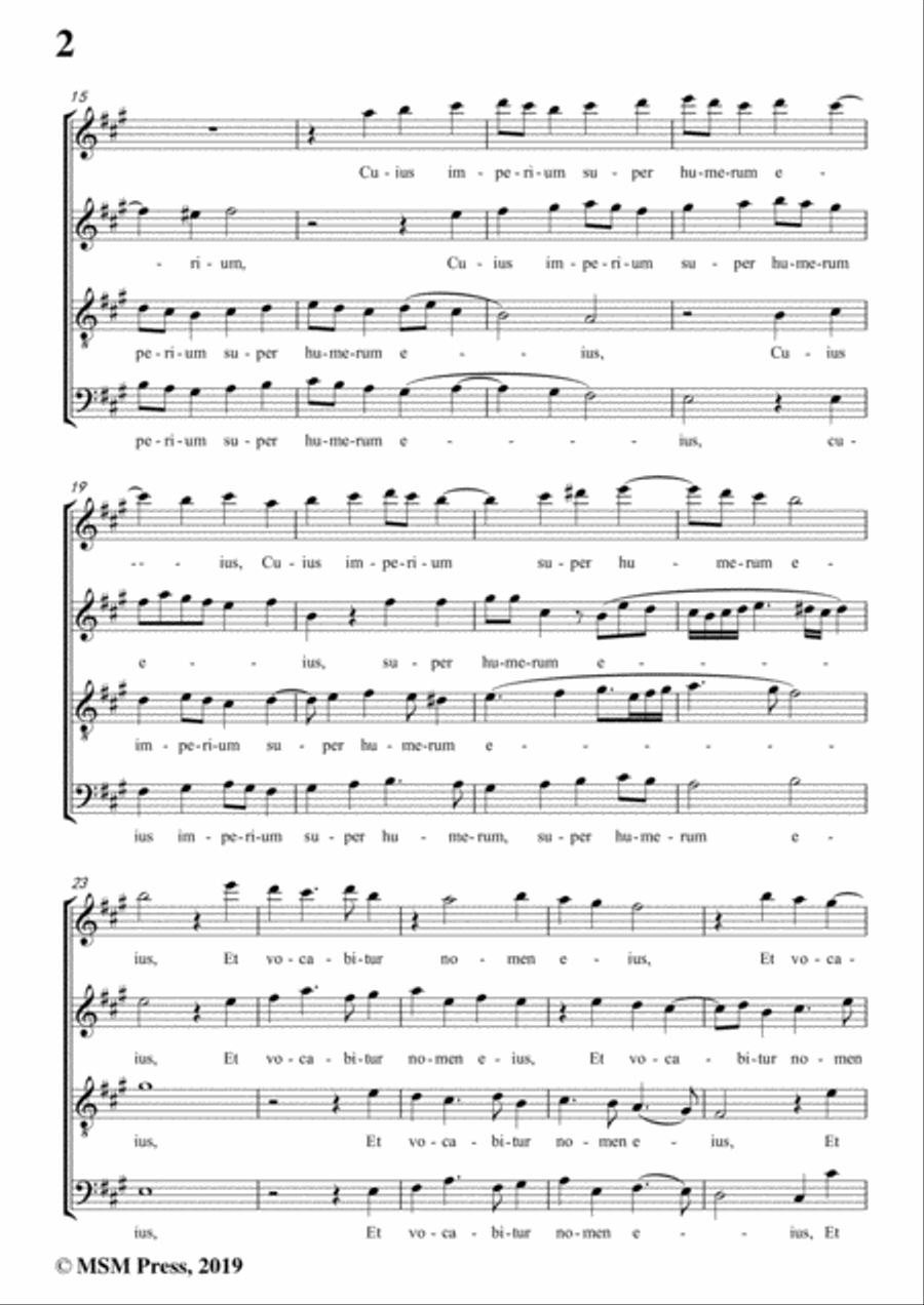 Byrd-Tui sunt coeli,T 119,in f sharp minor,for A cappella 4-Part scores gallery preview page 4