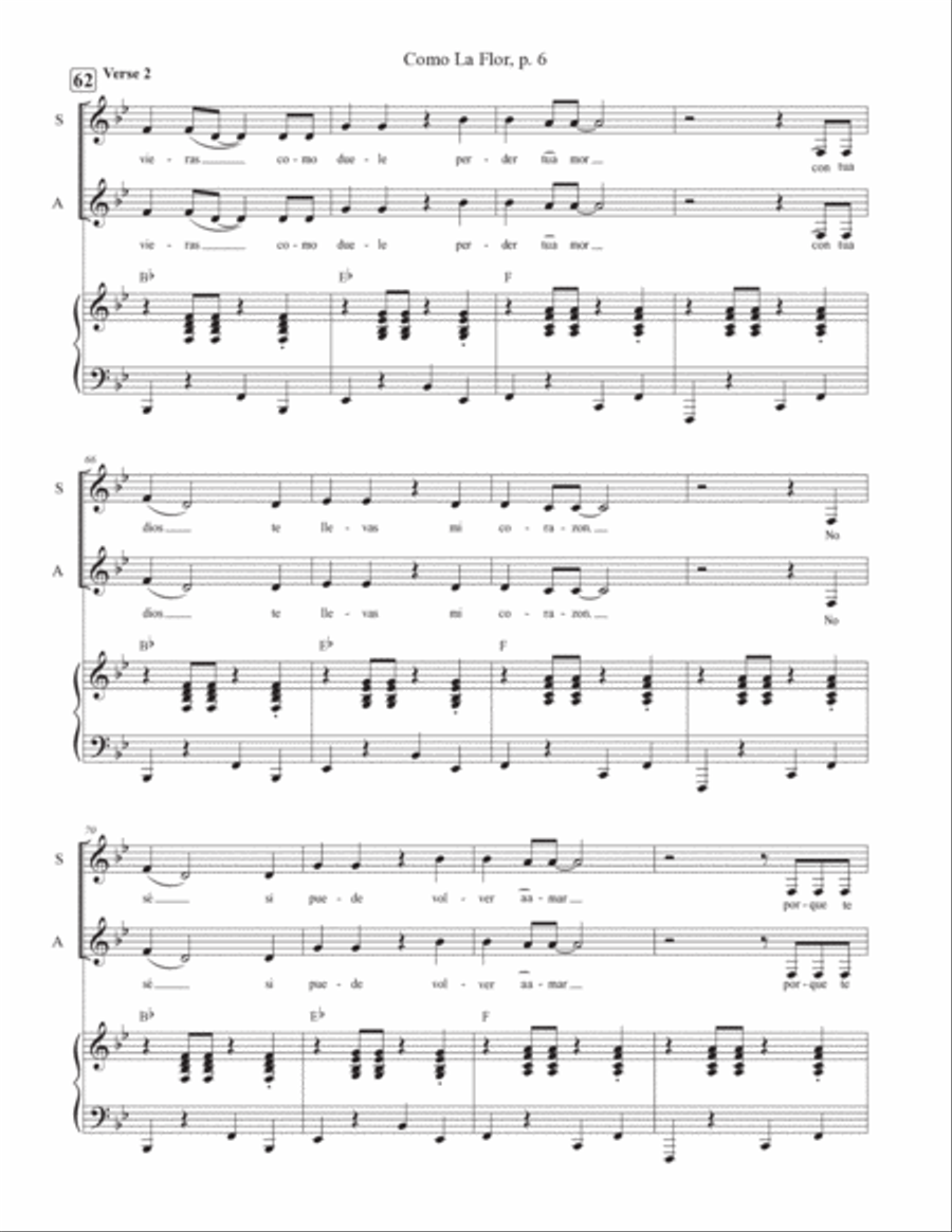Como La Flor SA scores gallery preview page 6