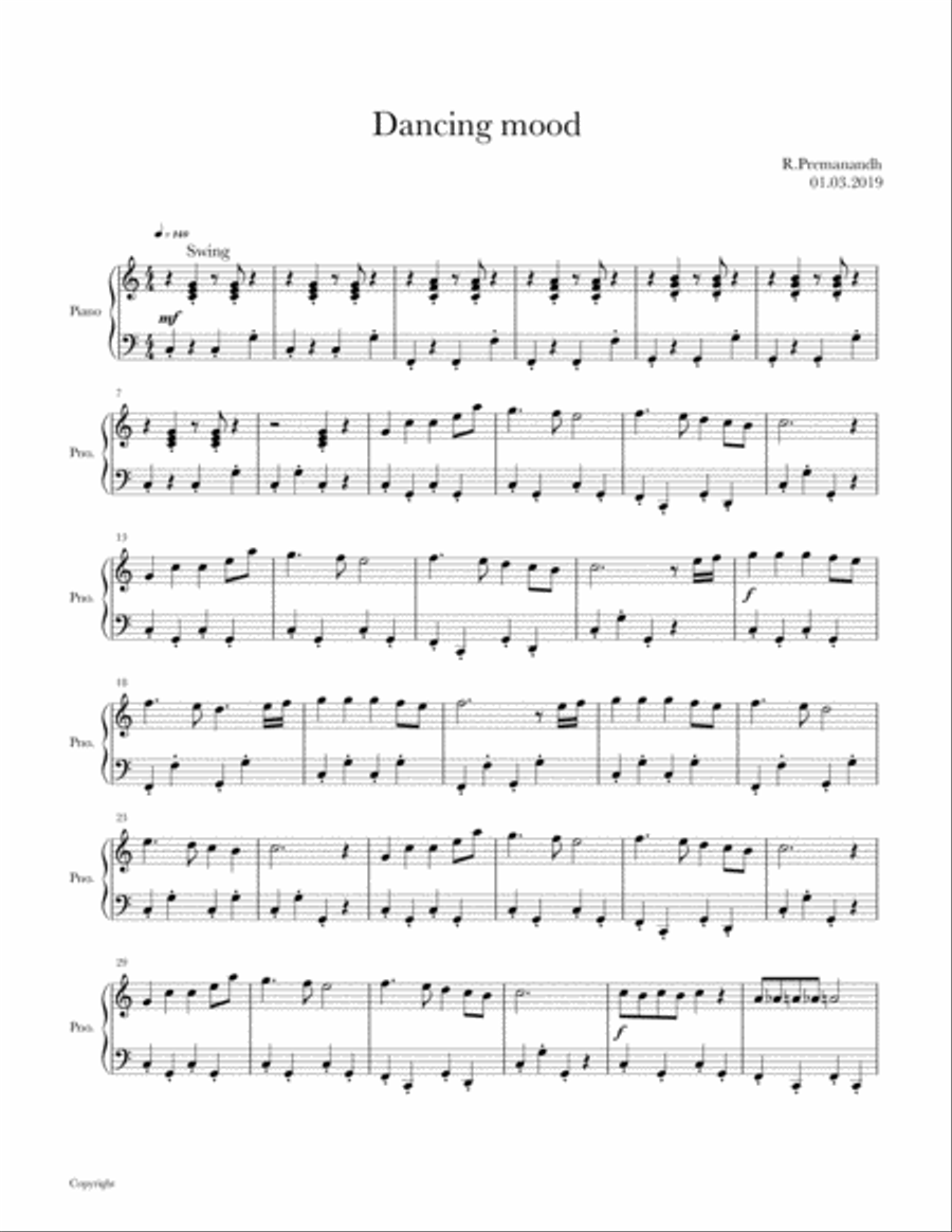 Dancing Mood Piano Method scores gallery preview page 1