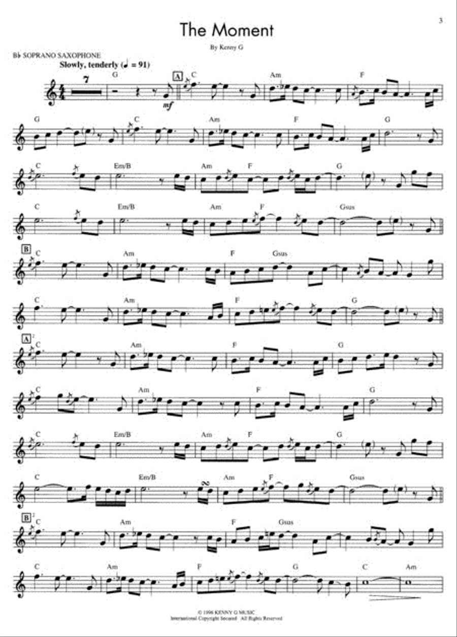 Music saxophone 2025 kenny g