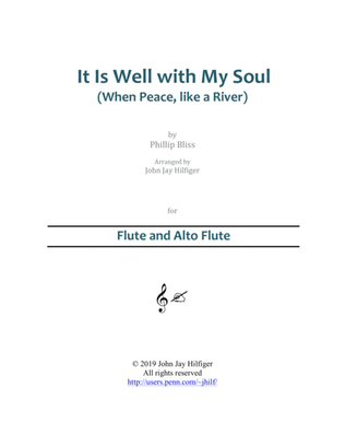 Book cover for It Is Well with My Soul for Flute and Alto Flute