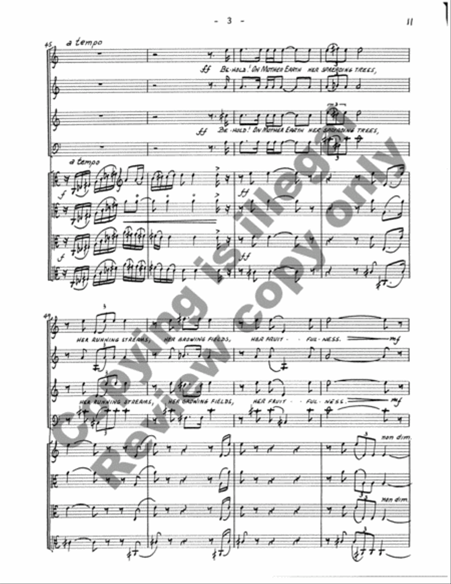 The Web of Life (Full Score) Choir scores gallery preview page 33