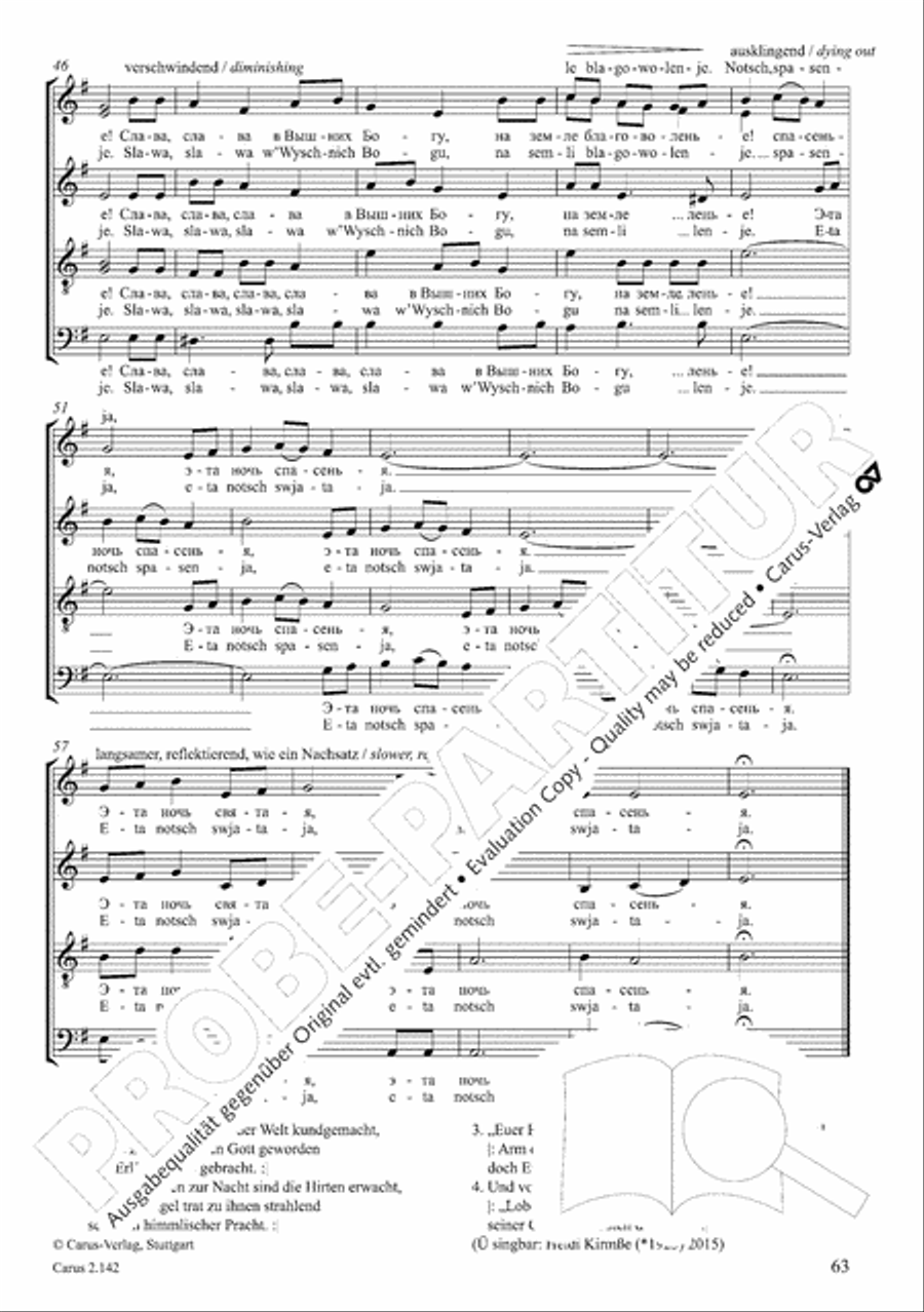 Christmas Carols of the World. Choral collection 4-Part scores gallery preview page 59
