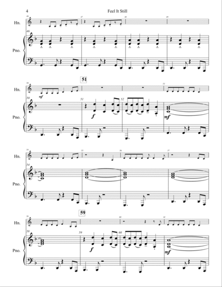 Feel It Still Horn scores gallery preview page 5