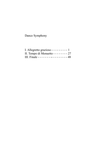 DANCE SYMPHONY - Score Only