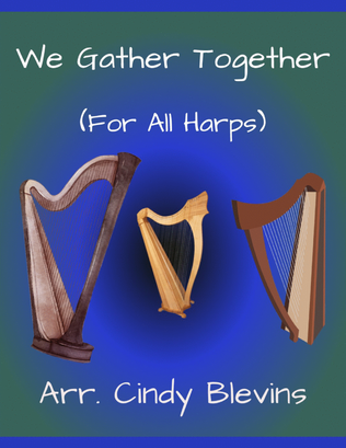 Book cover for We Gather Together, for Lap Harp Solo