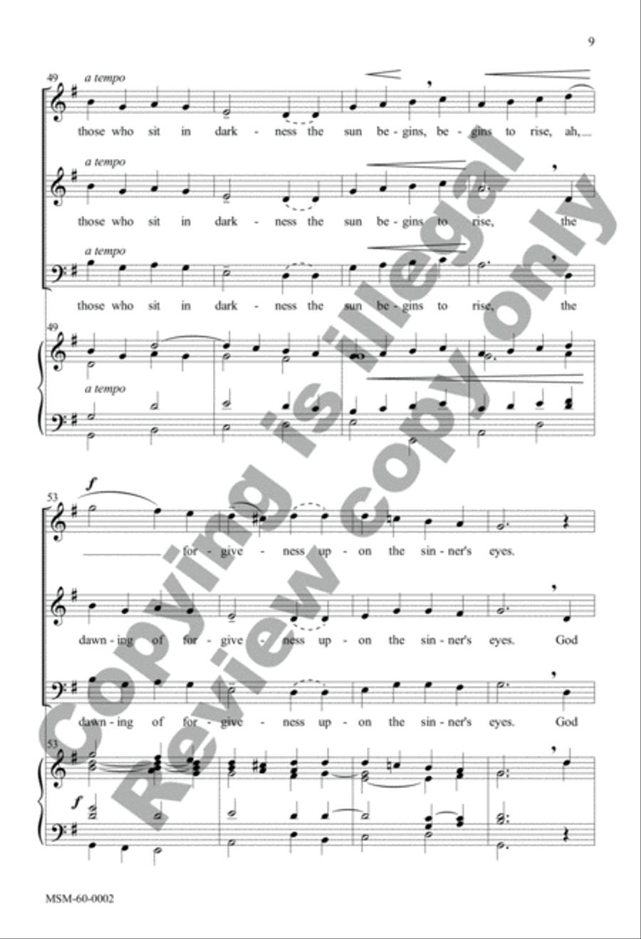 Blest Be the God of Israel 4-Part scores gallery preview page 8