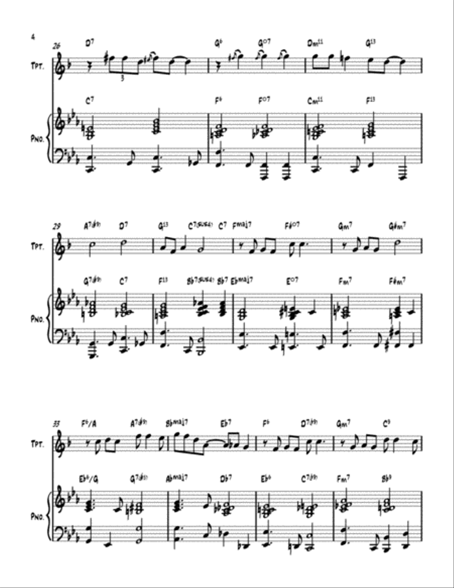 Ain't Misbehavin' Trumpet Solo scores gallery preview page 4