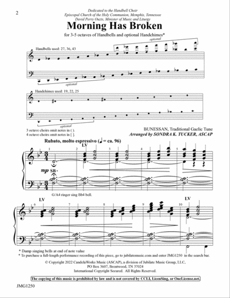 Morning Has Broken Morning Has Broken 5-Octaves scores gallery preview page 2