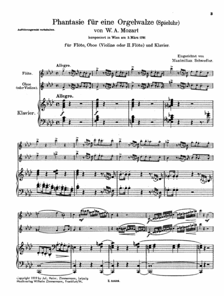 Fantasia for a Musical Clock in f minor, K608