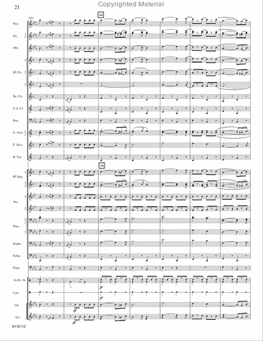March Grandioso Concert Band scores gallery preview page 23