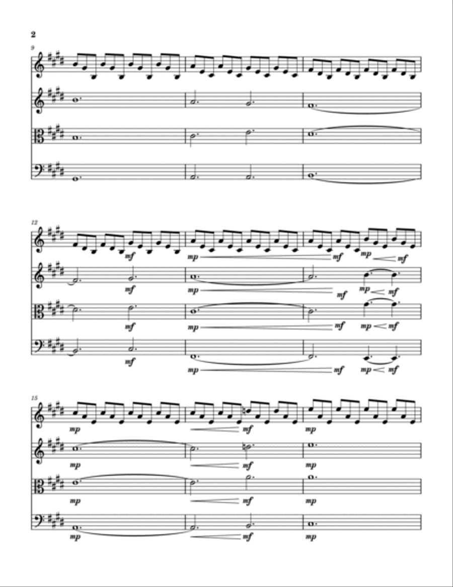 Child's Anthem Child's Anthem String Quartet scores gallery preview page 3