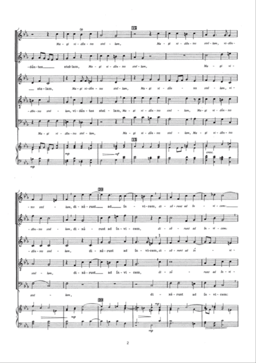 Magi Videntes Stellam Magi Videntes Stellam 4-Part scores gallery preview page 2