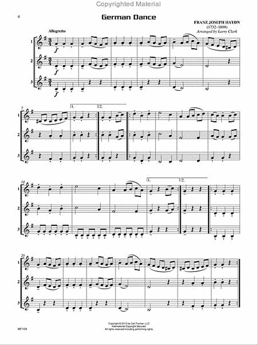 Compatible Trios for Winds B-Flat Clarinet scores gallery preview page 2
