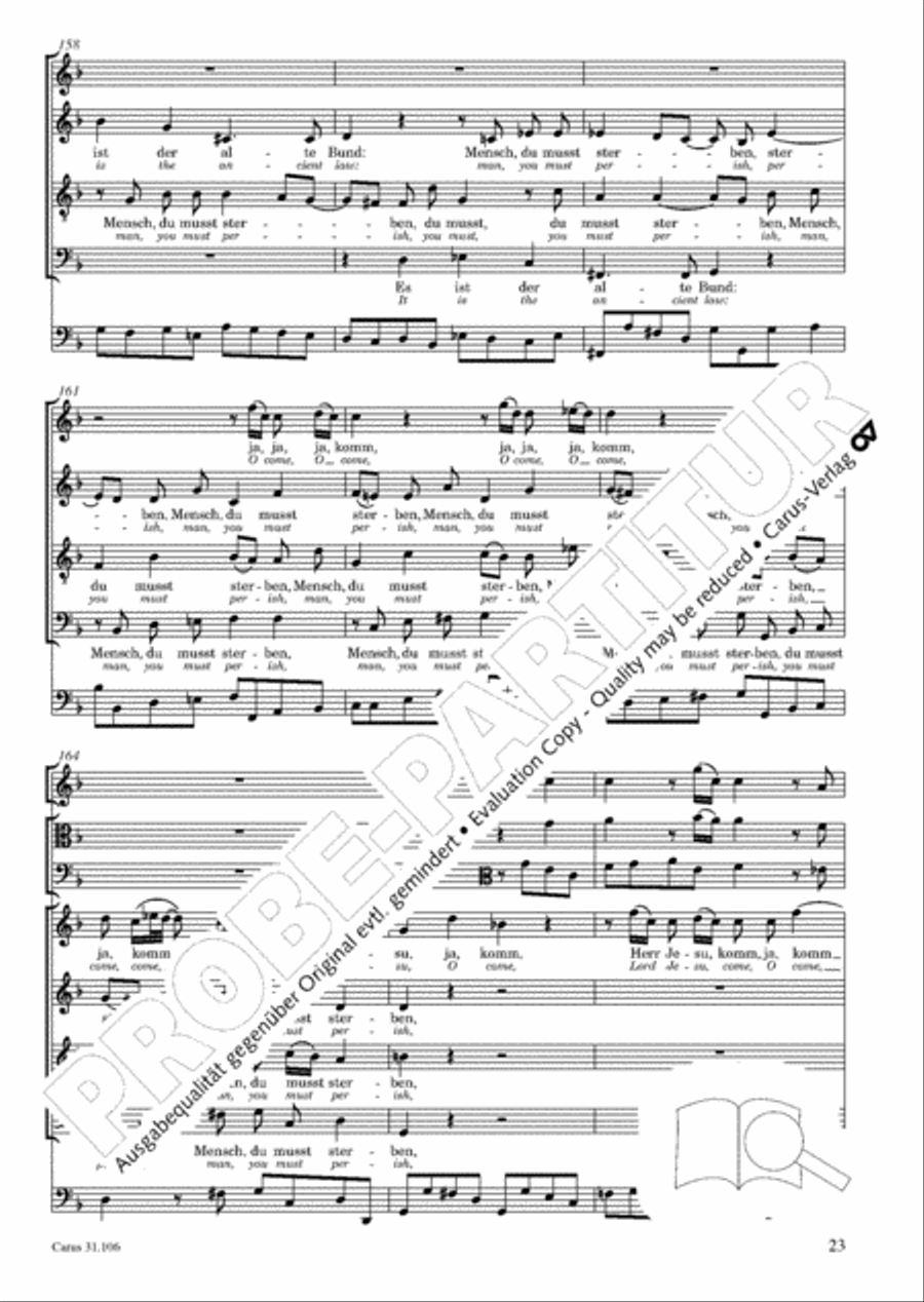 God's own time is the time appointed (Gottes Zeit ist die allerbeste Zeit) 4-Part scores gallery preview page 24