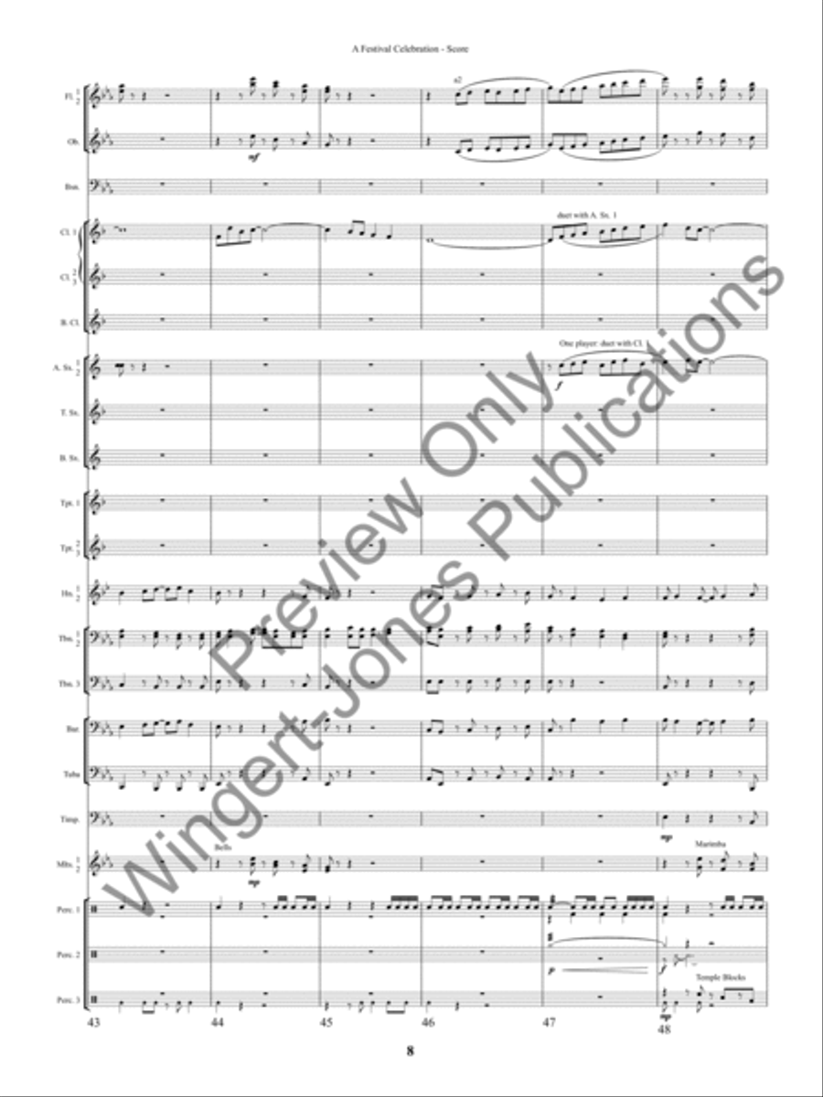 A Festival Celebration A Festival Celebration Concert Band scores gallery preview page 11