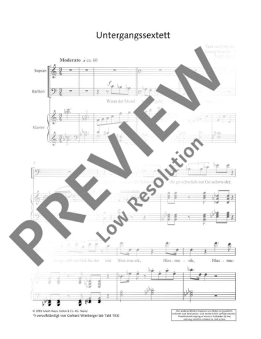 Untergangssextett Oboe scores gallery preview page 14