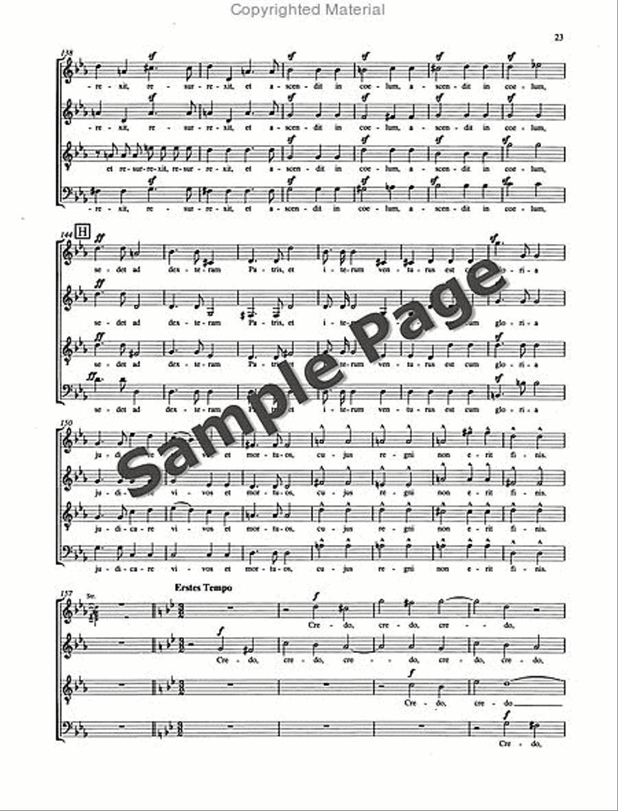 Missa Sacra Op. 147 4-Part scores gallery preview page 24