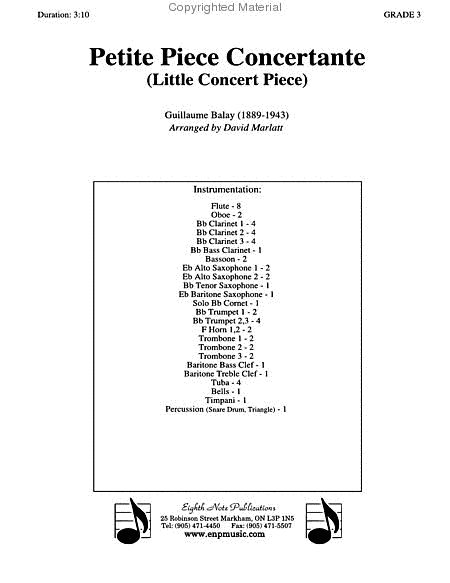 Petite Piece Concertante (Little Concert Piece) image number null