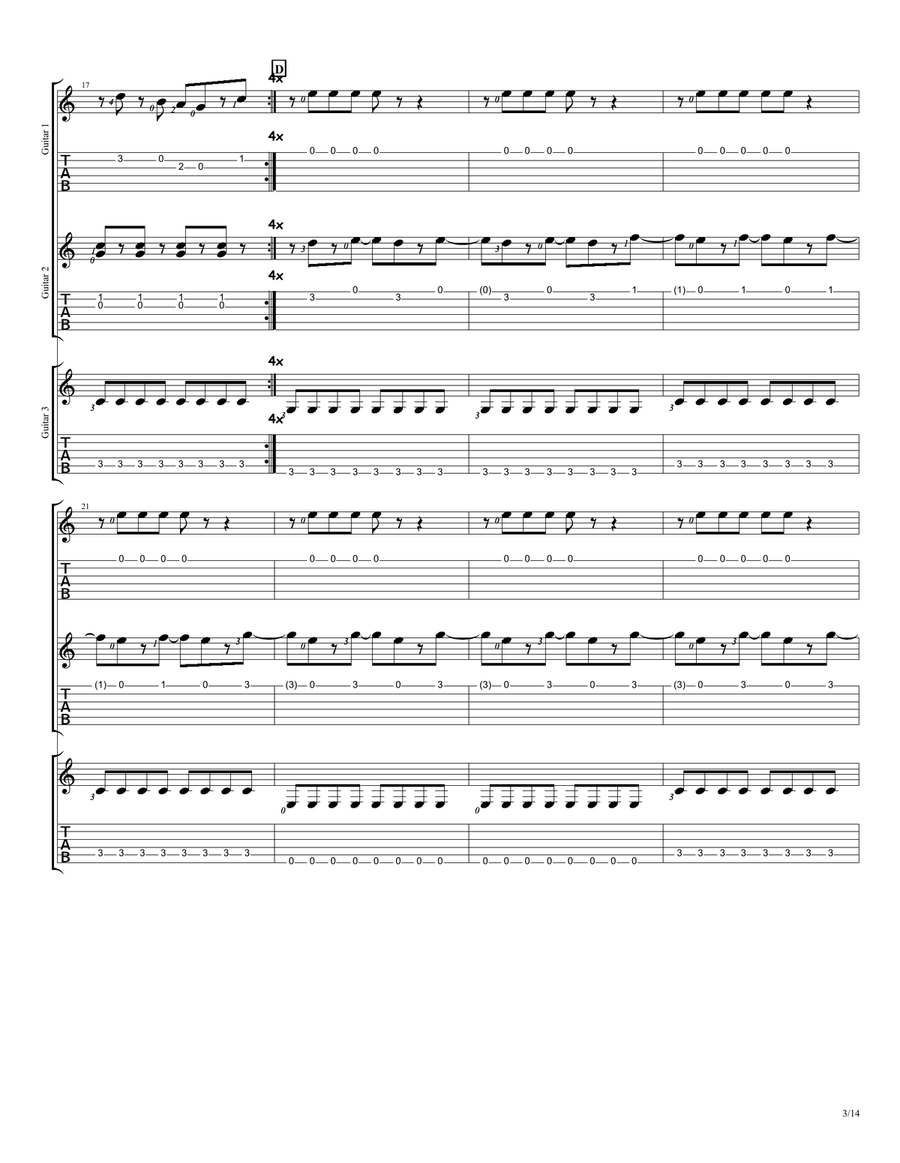 I Gotta Feeling I Gotta Feeling Guitar Ensemble scores gallery preview page 3