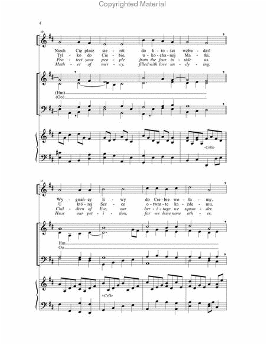 Serdeczna Matko / Beloved Mother 4-Part scores gallery preview page 3
