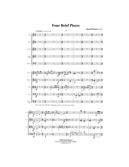 [Pleskow] Eight Brief Pieces for Chamber Ensemble