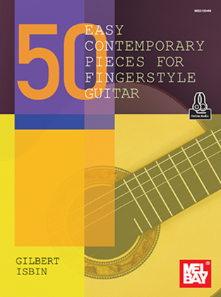 Book cover for 50 Easy Contemporary Pieces for Fingerstyle Guitar