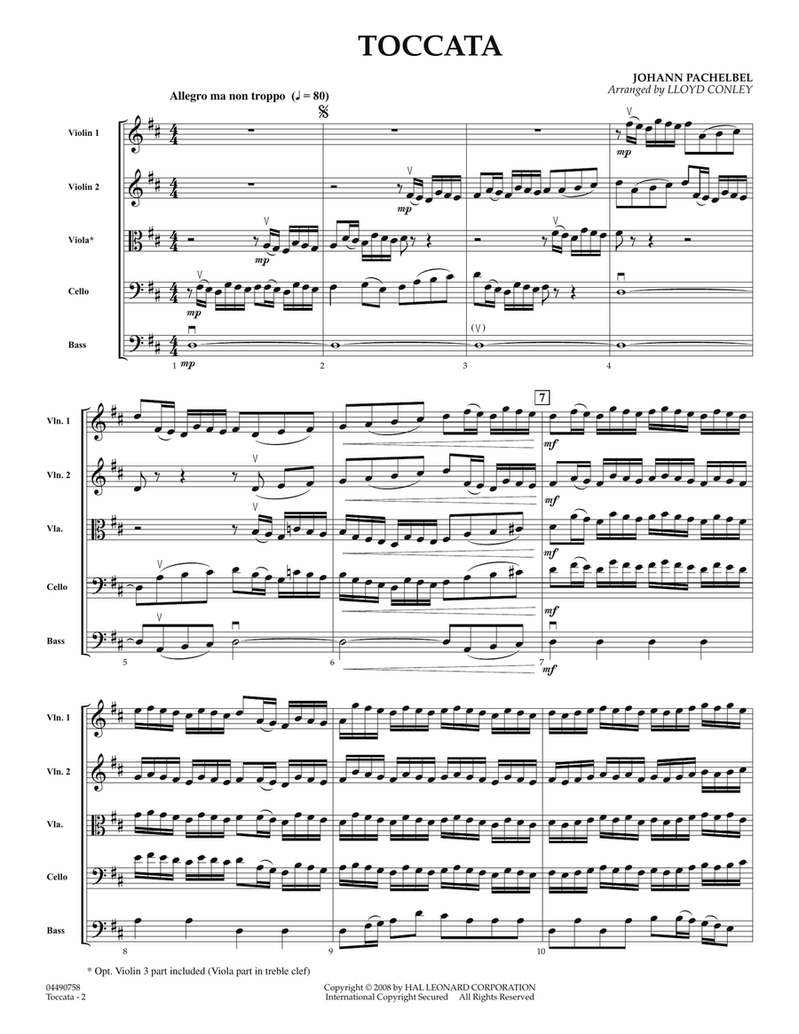 Toccata - Full Score Orchestra scores gallery preview page 2