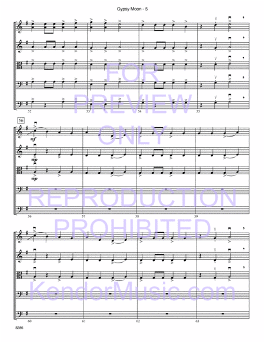 Gypsy Moon String Orchestra scores gallery preview page 6