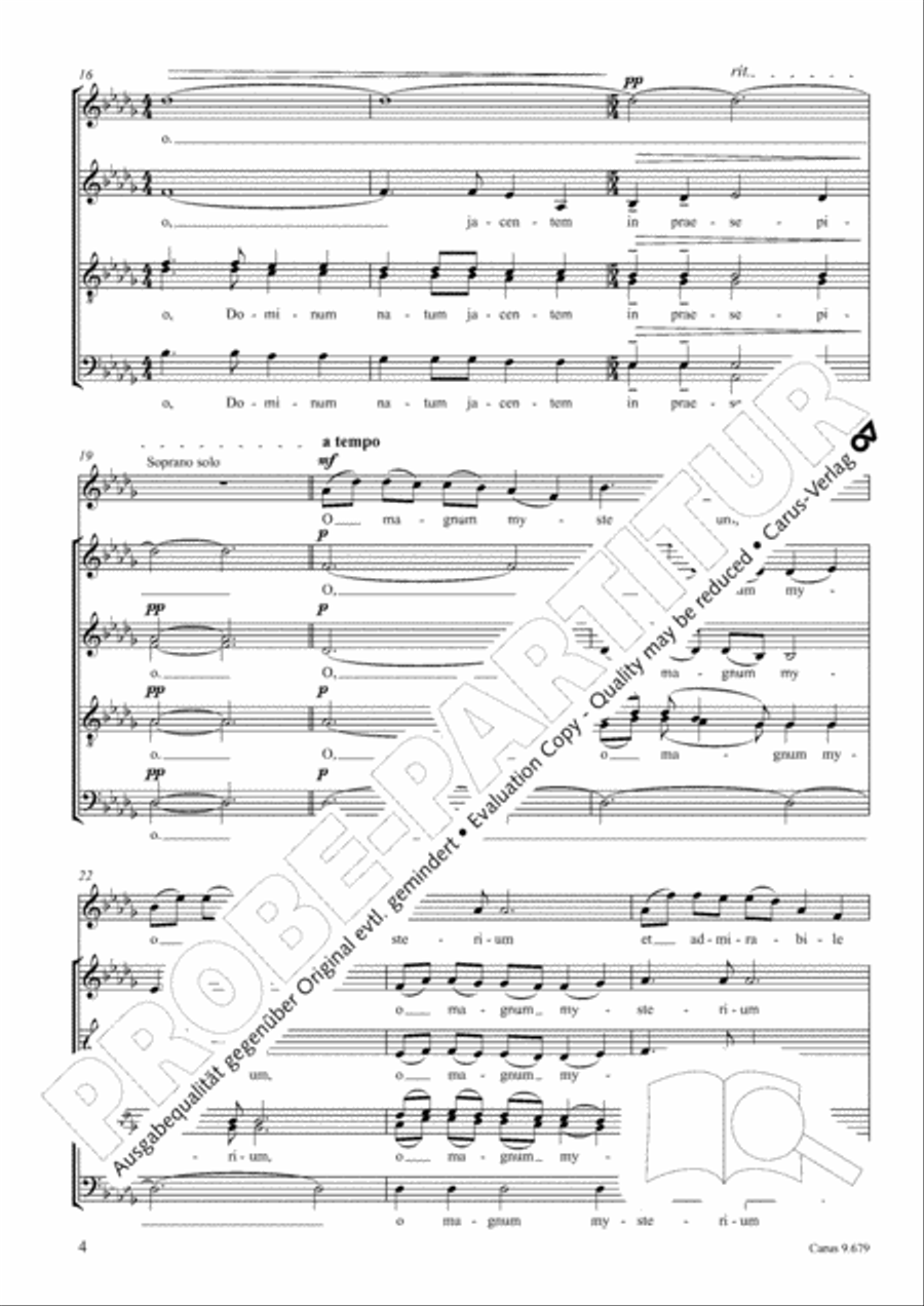 O magnum mysterium 4-Part scores gallery preview page 5