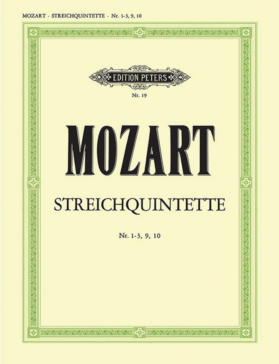 Compl. String Quintets -- No. 1, Horn Q., Clar. Q., Serenade No. 10 (Arr.) Clarinet scores gallery preview page 1