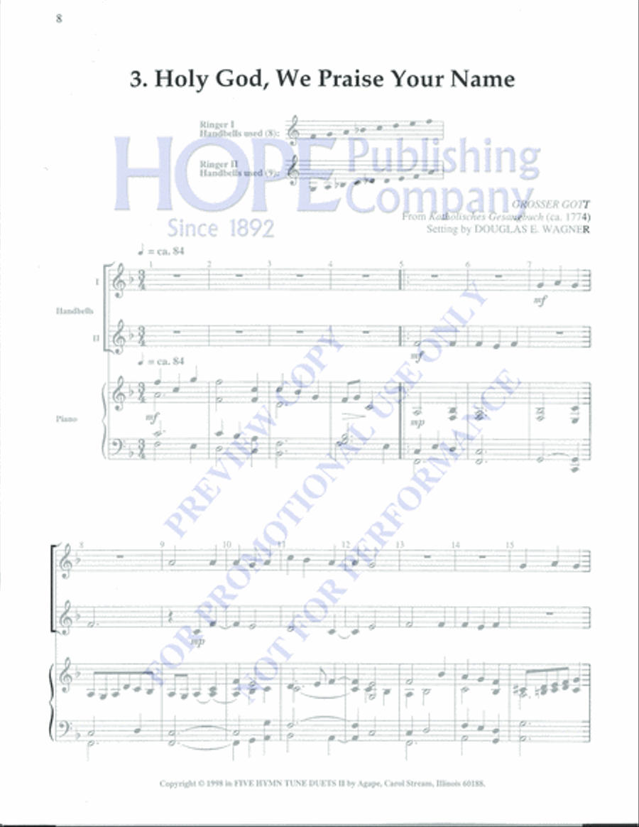 Five Hymn Tune Duets II Percussion scores gallery preview page 10