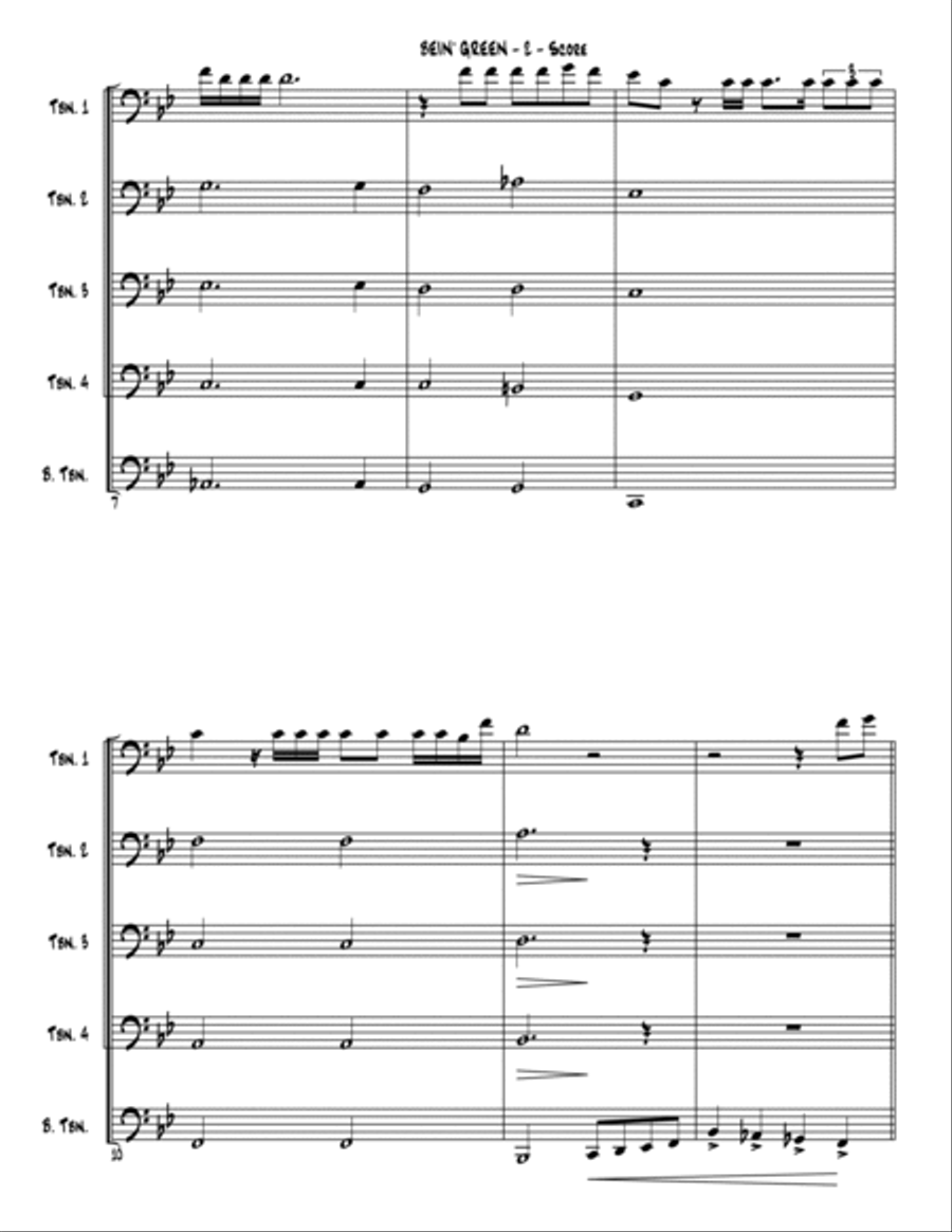 Bein' Green Brass Quintet scores gallery preview page 3