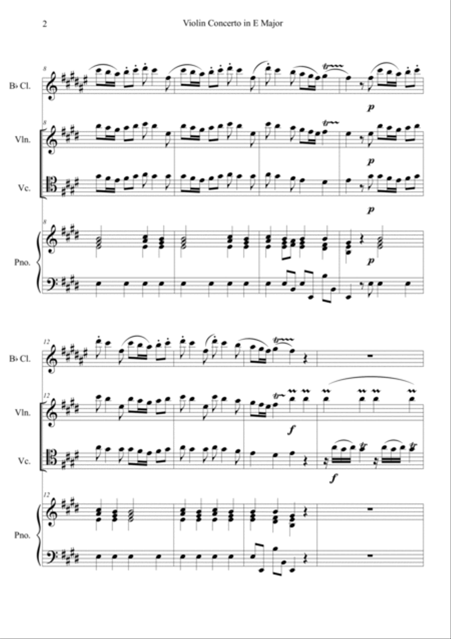 The Four Seasons Spring 1st Movement Clarinet scores gallery preview page 2
