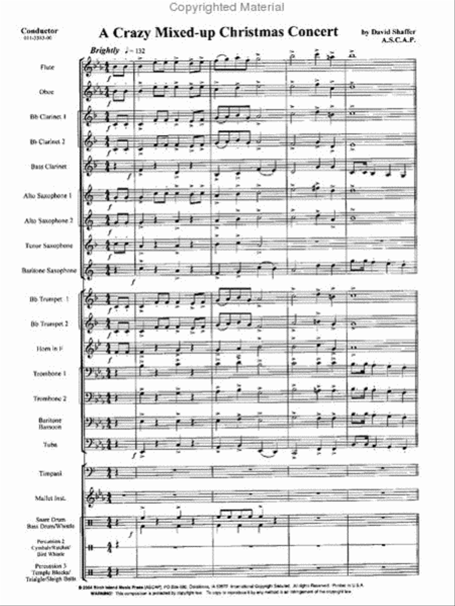 A Crazy, Mixed-Up Christmas Concert Concert Band scores gallery preview page 2