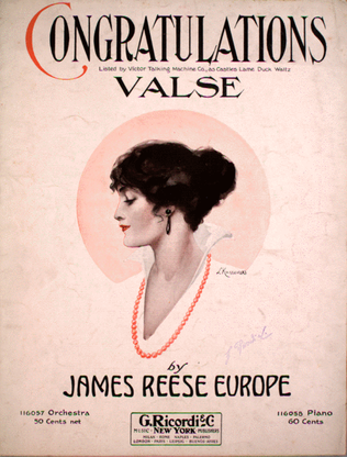 Congratulations Valse. (Listed by Victor Talking Machine Co., as Castles Lame Duck Waltz)