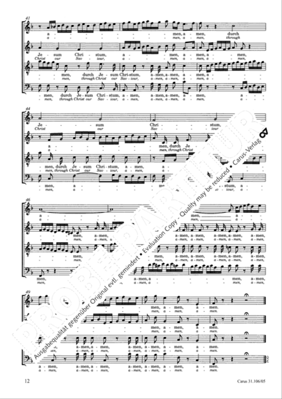 God's own time is the time appointed (Gottes Zeit ist die allerbeste Zeit) 4-Part scores gallery preview page 13